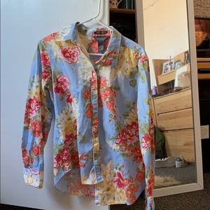 NEVER WORN long sleeve floral button up